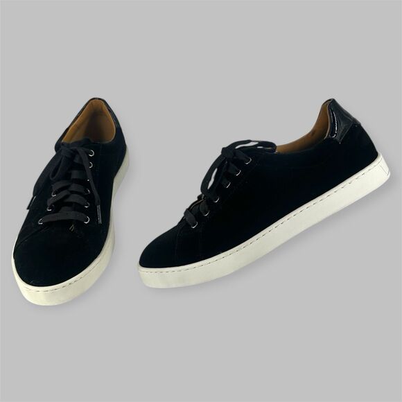 Magnanni Other - Magnanni Shoes Men's Size US 8 Black Velvet Dalia Lace Up Sneakers No Insoles